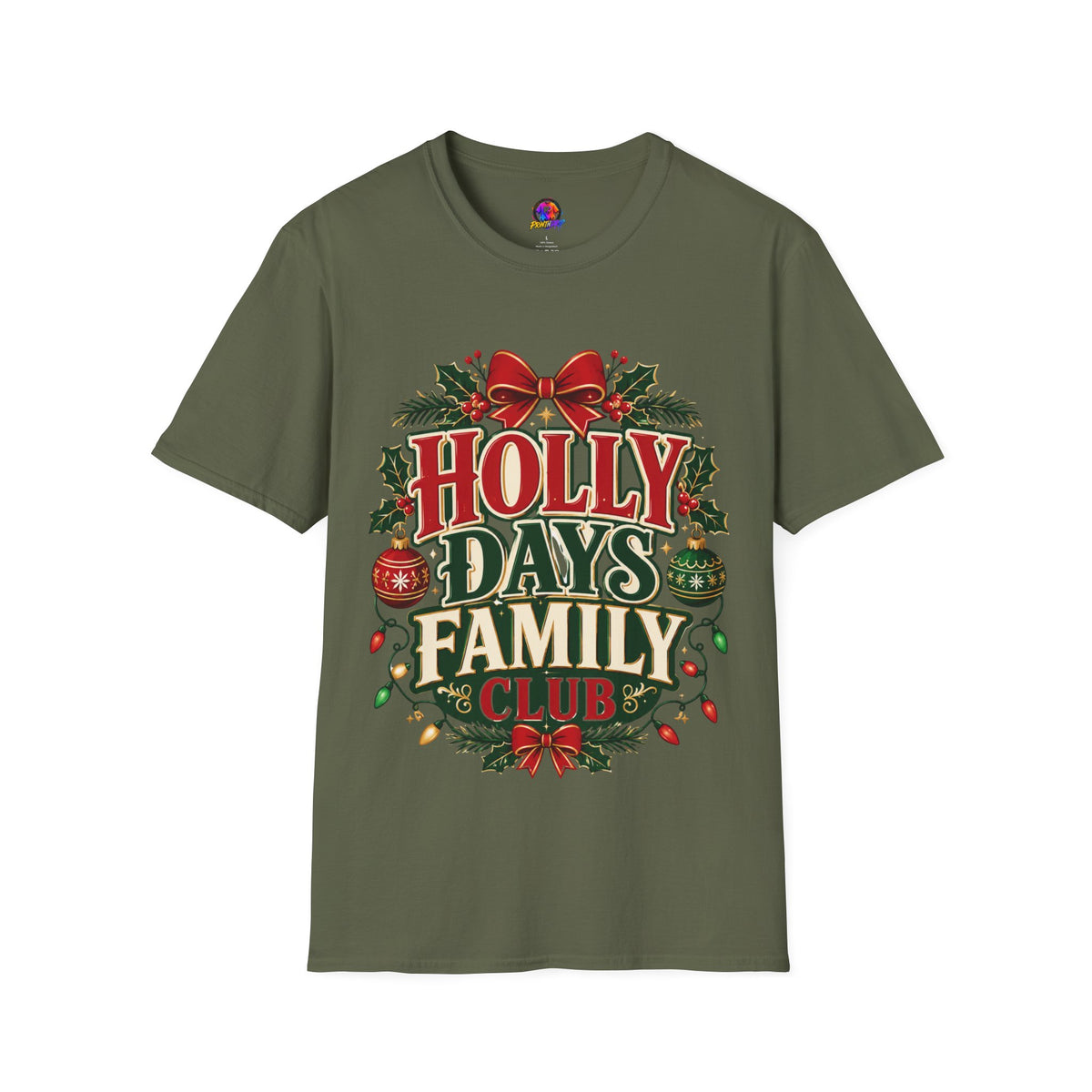 Holly Days Family Club T‑Shirt — Festive Christmas Holiday Tee