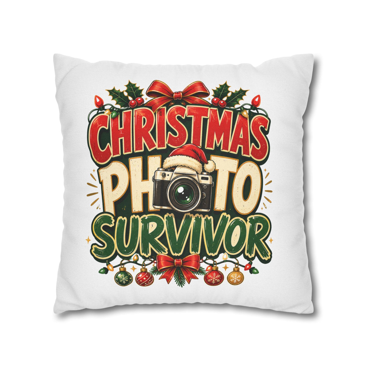 Christmas Photo Survivor Pillowcase