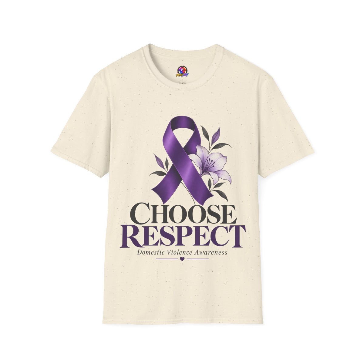 Choose Respect Purple Ribbon T‑Shirt — Domestic Violence Awareness Tee
