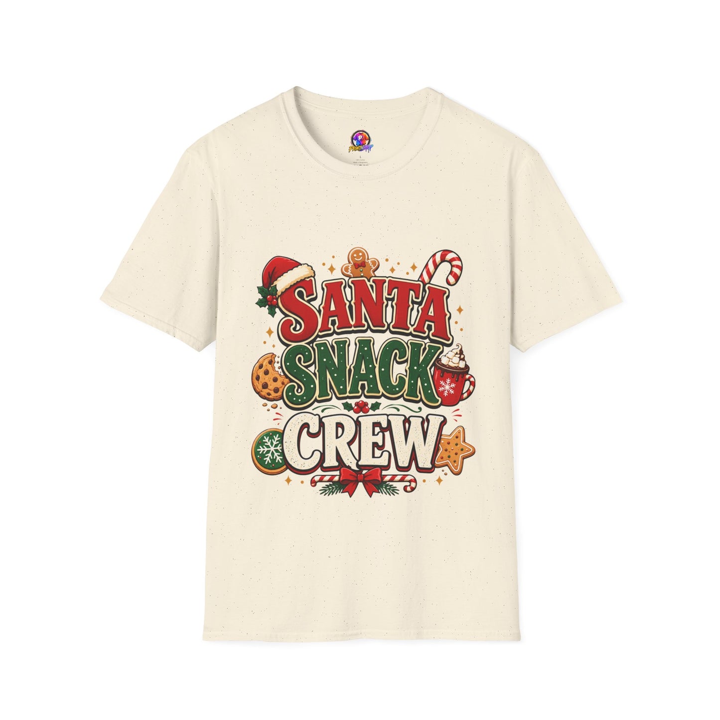 Santa Snack Crew T-Shirt — Christmas Cookie Holiday Tee