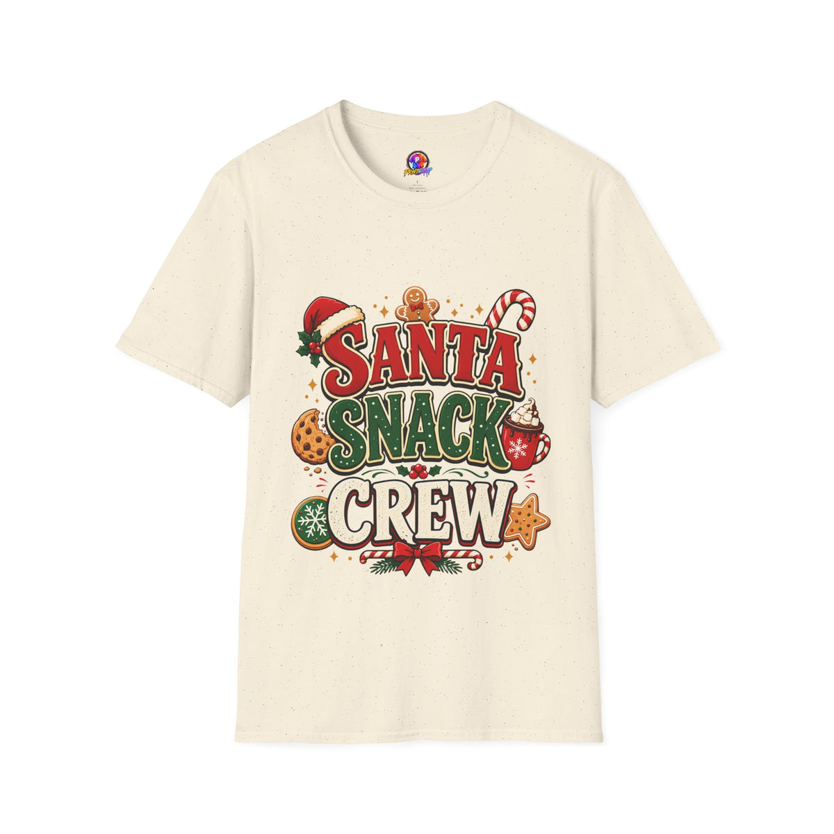 Santa Snack Crew T-Shirt — Christmas Cookie Holiday Tee
