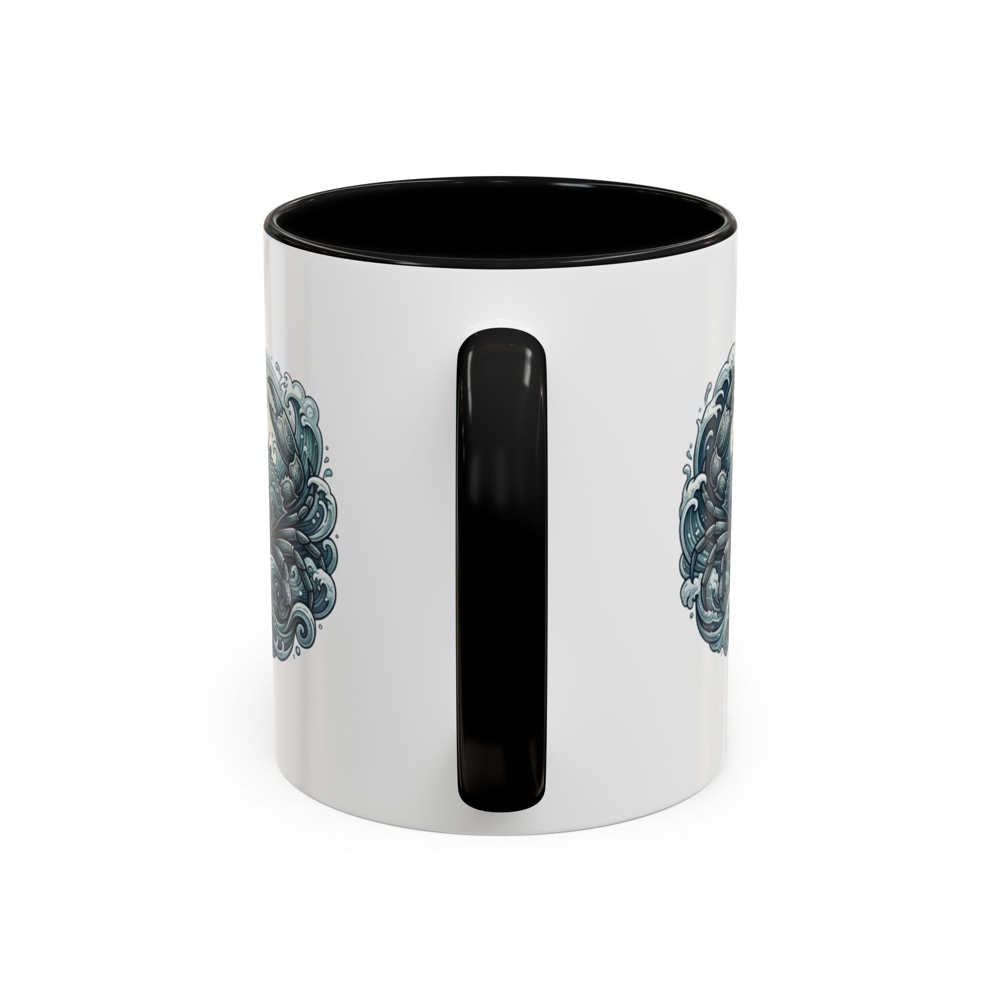 Crab Wave Accent Coffee Mug — Nautical Ocean Art