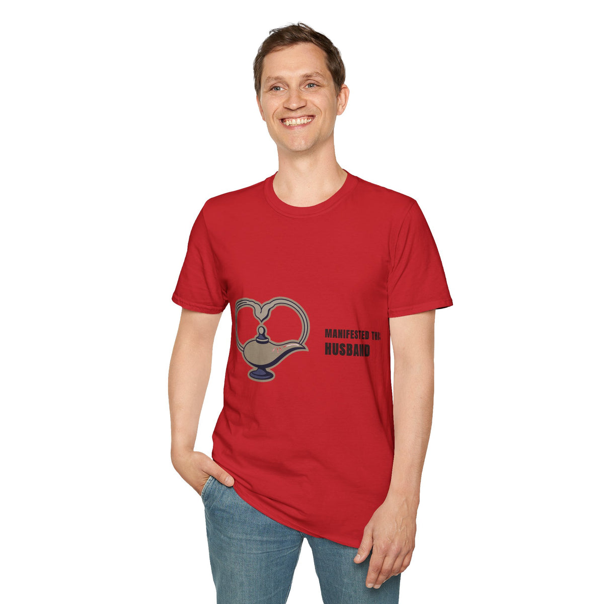 Manifesting Husband T-Shirt — Cute Genie Lamp Heart Graphic Tee - Trending Now - September 2026