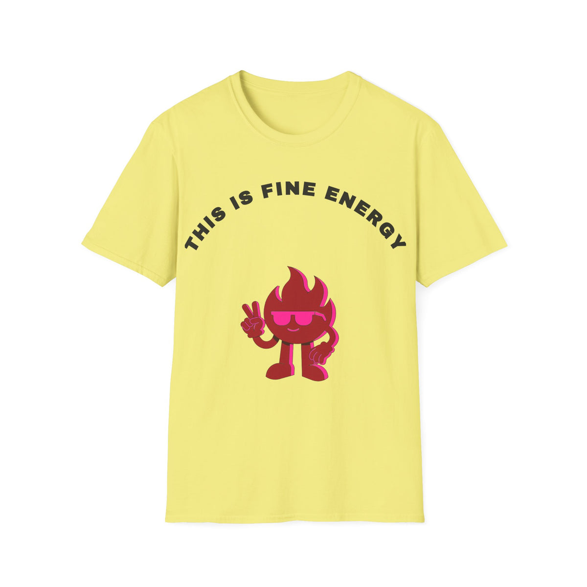 This Is Fine Energy T‑Shirt — Cute Fire Character Graphic Tee - Trending Now - September 2026