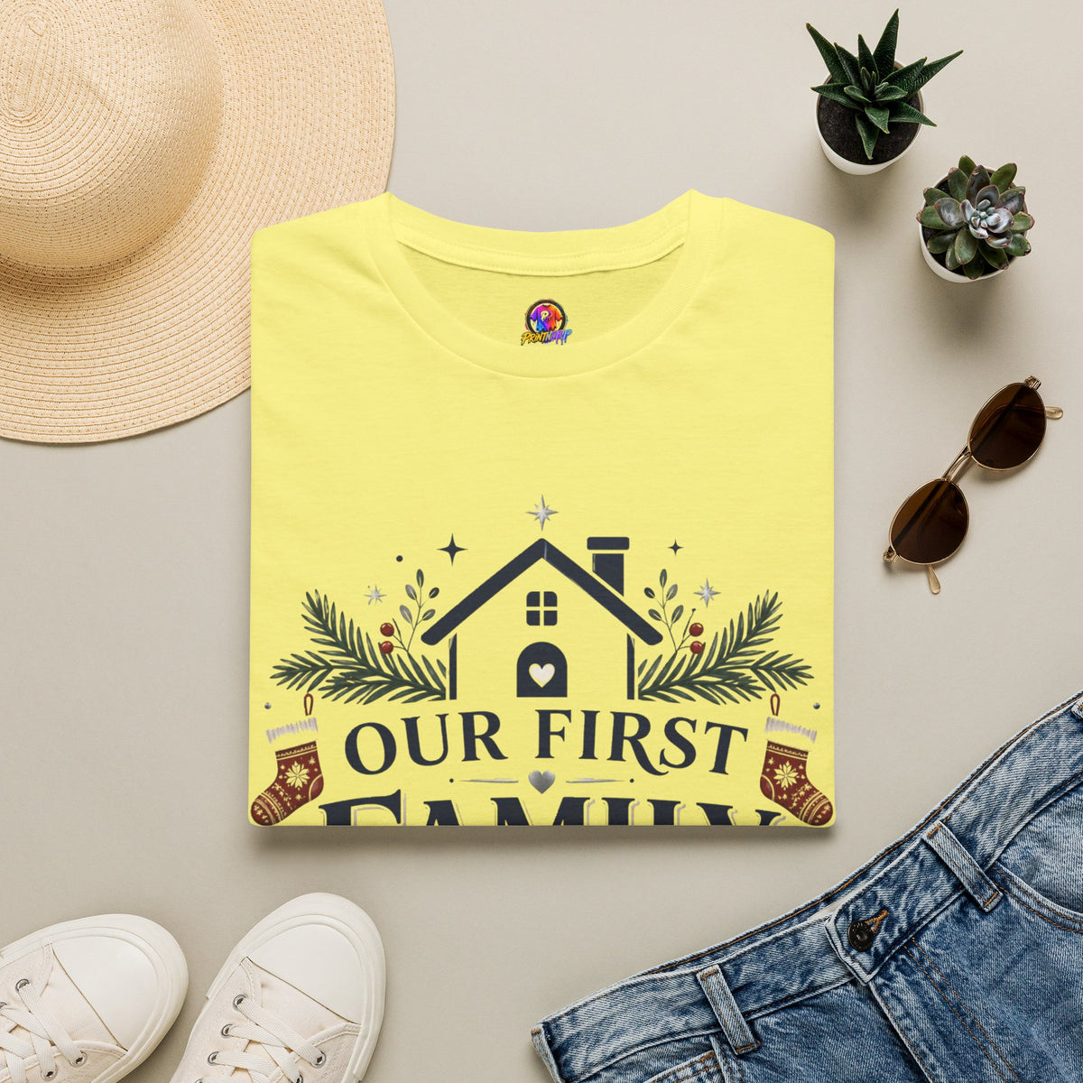 T-Shirt — Our First Family Christmas Personalized Tee