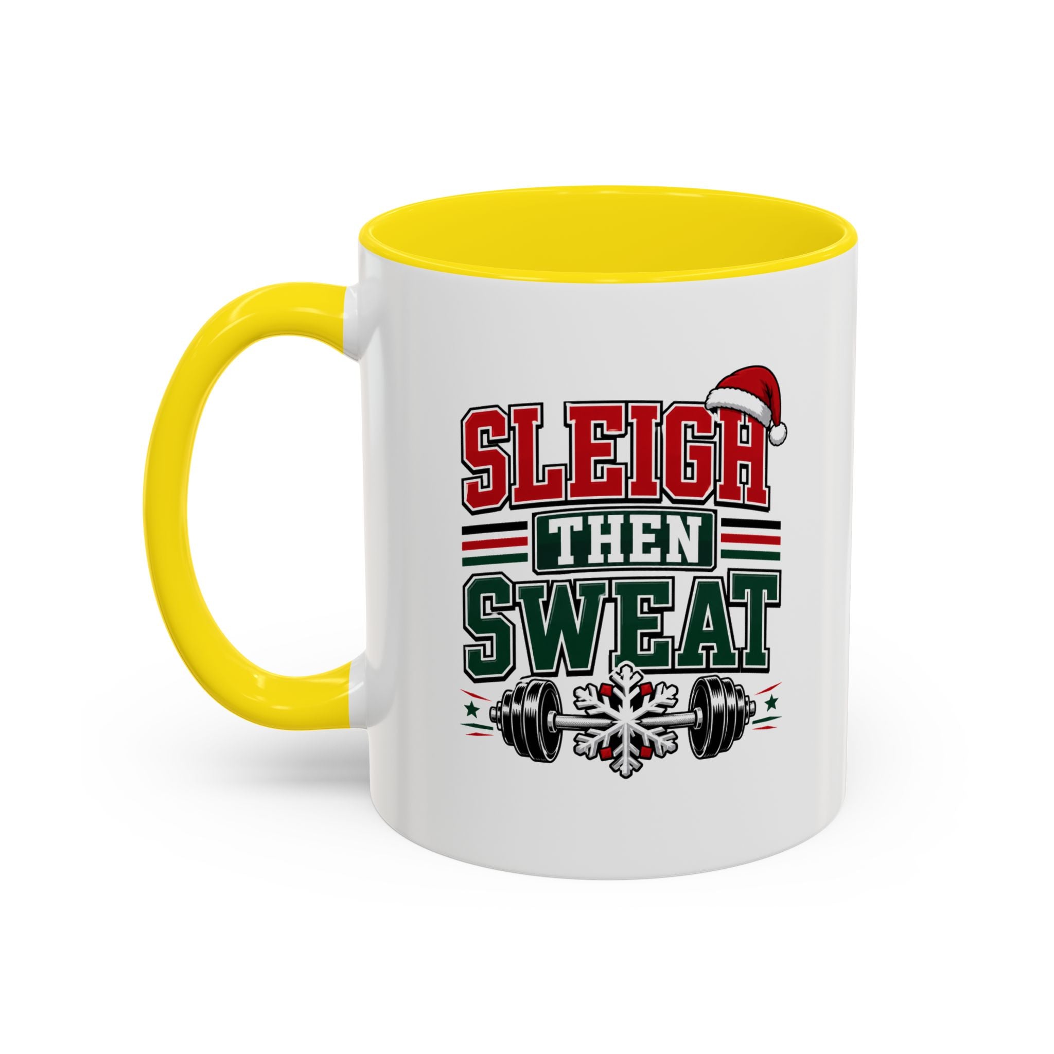 Modern Day Christmas Sleigh Then Sweat Coffee Mug