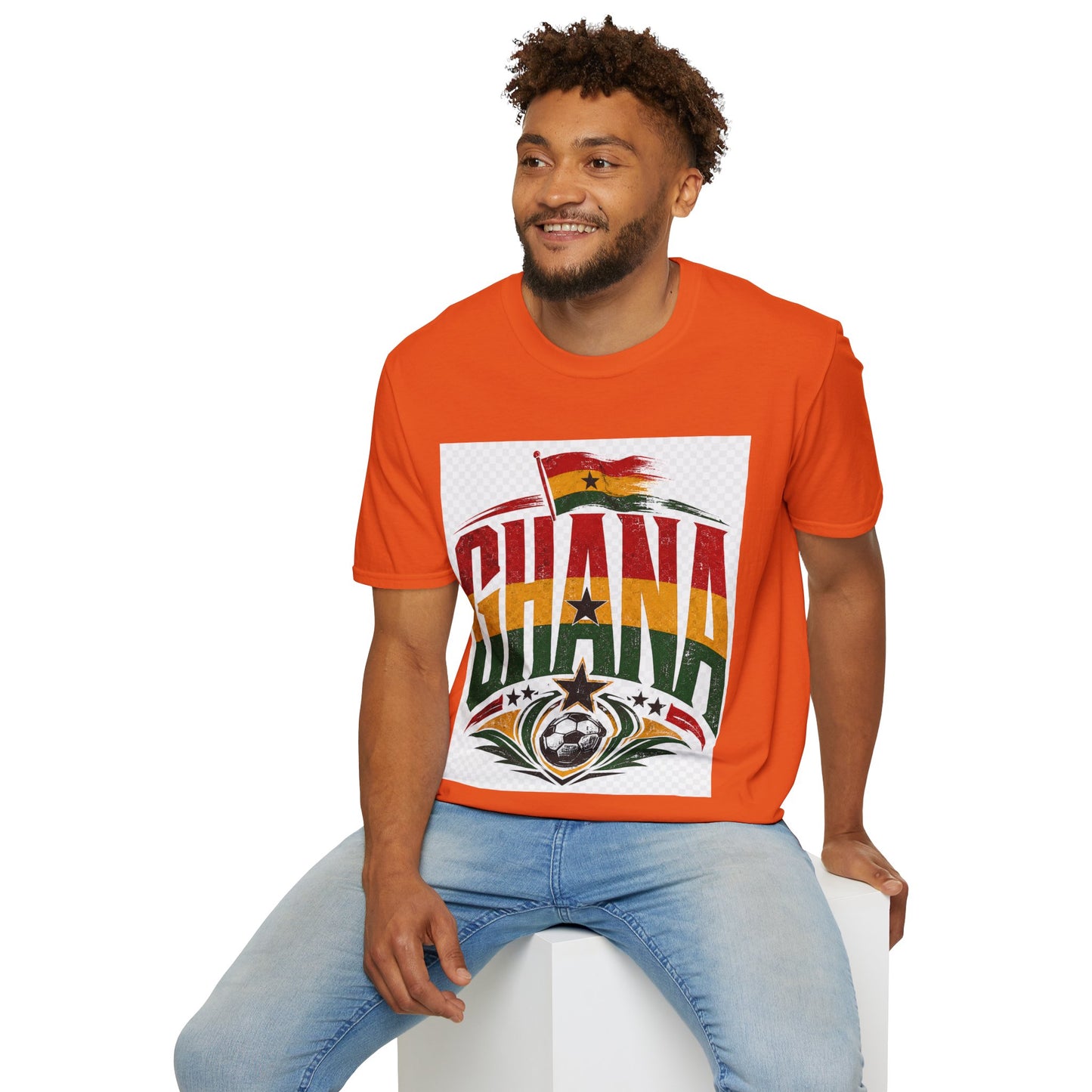 Ghana Flag Soccer T-Shirt — Retro Ghana Pride Football Tee