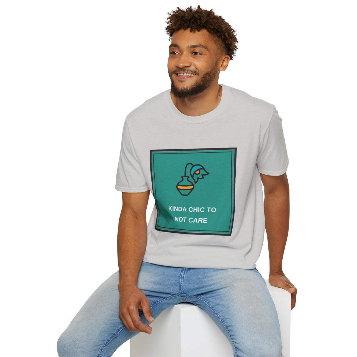 Graphic Tee — "Kinda Chic To Not Care" Minimalist Vase Design - Trending Now - August 2026