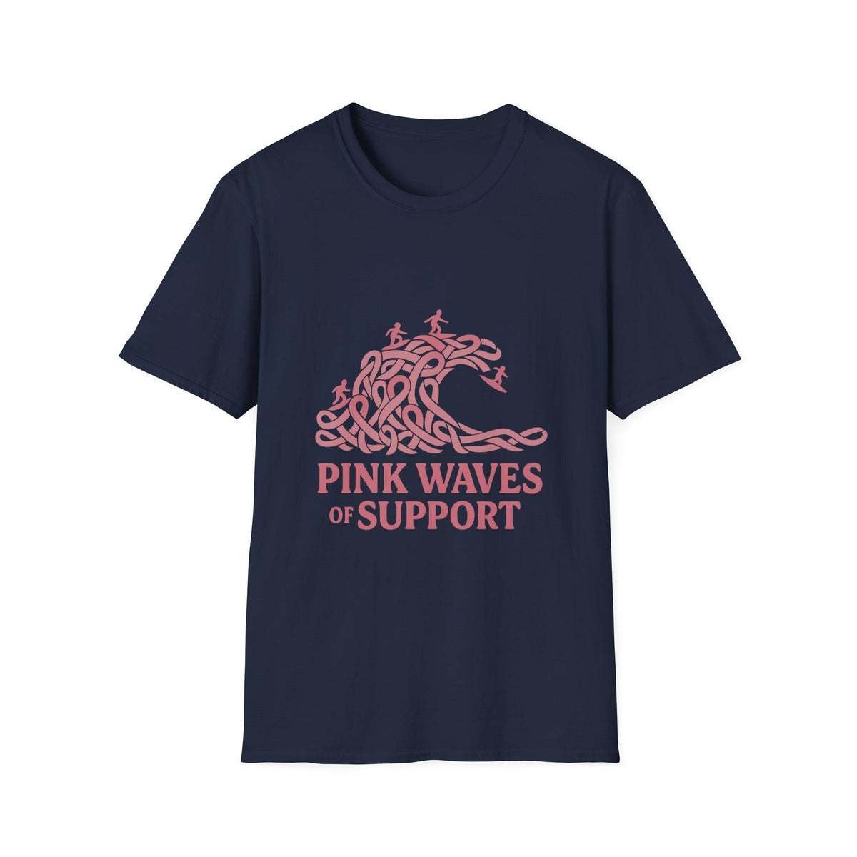 Pink Waves of Support T-Shirt — Breast Cancer Awareness Pink Wave Tee - Trending Now - October 2026