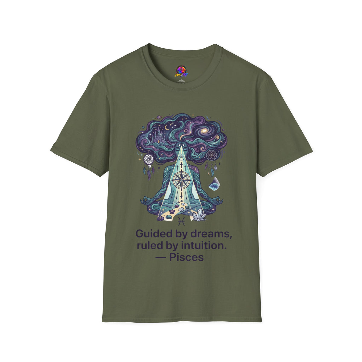Pisces Zodiac Meditative Pisces T‑Shirt — 'Guided by dreams, ruled by intuition' Zodiac Tee