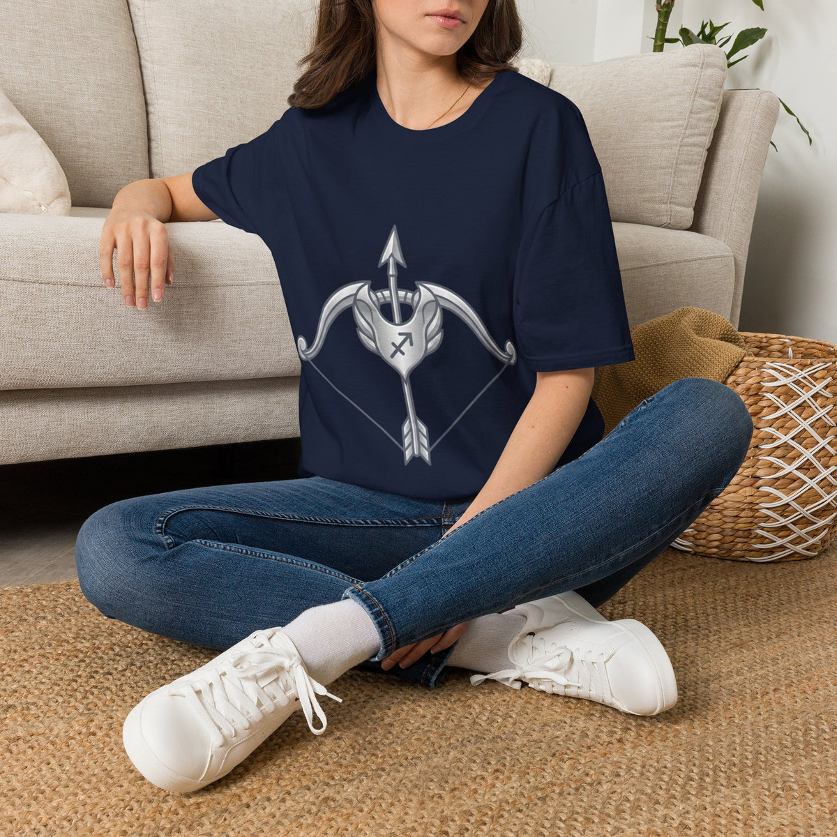 Arrow Heart T-Shirt — Minimal Cupid Bow & Arrow Design