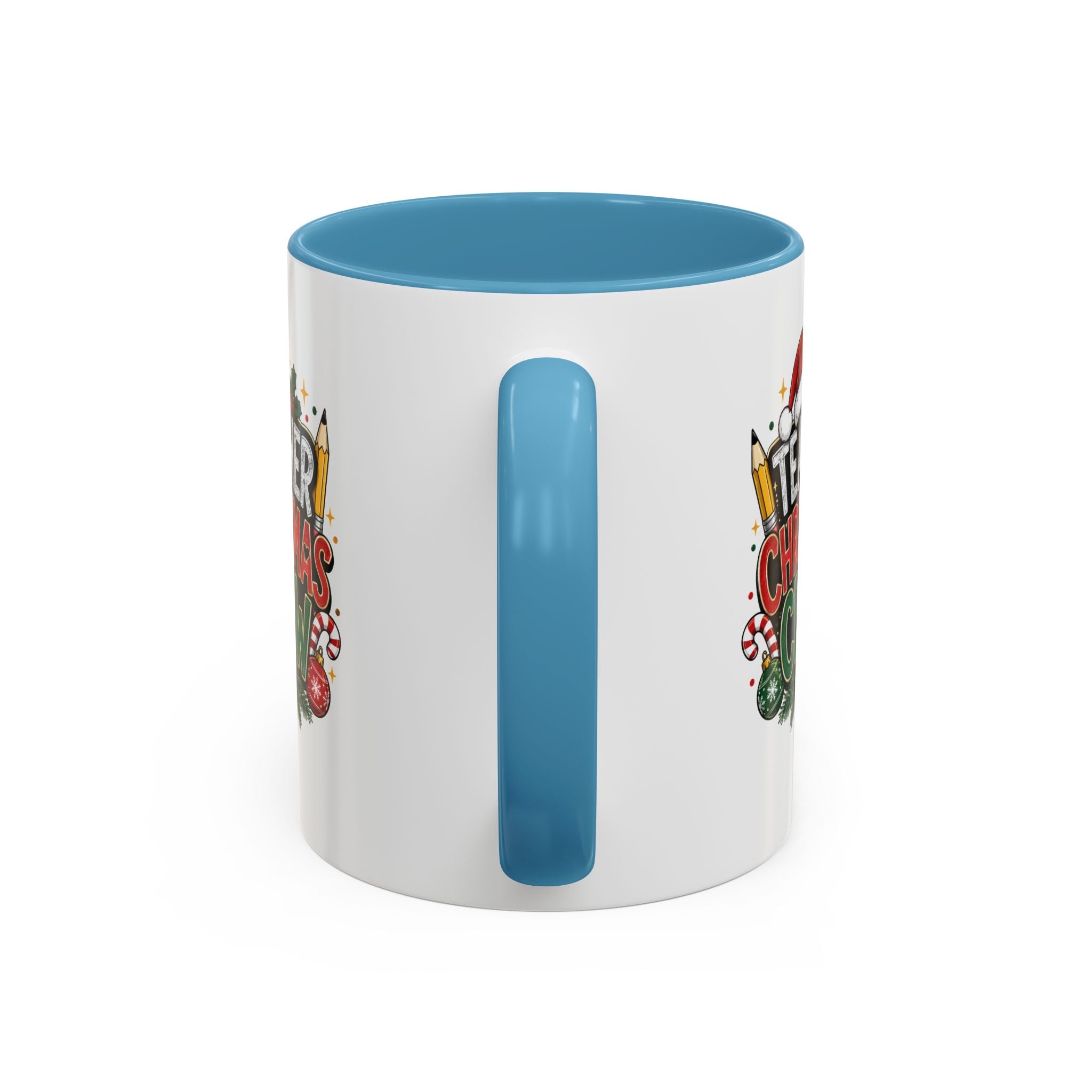Teacher Christmas Crew Accent Coffee Mug – Holiday Teacher Gift