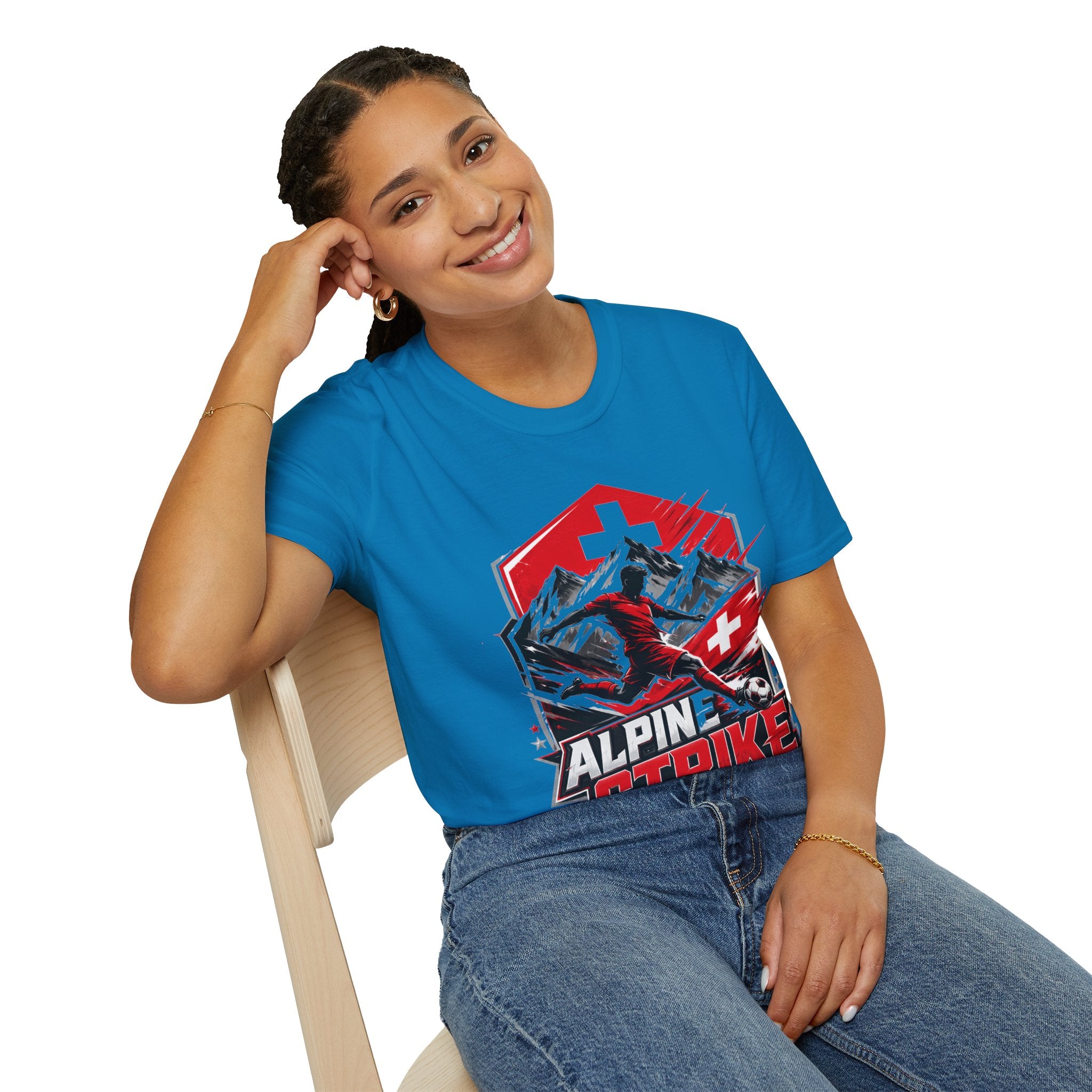 Switzerland Alpine Strike T‑Shirt – Swiss Mountain Ski & Snowboard Graphic