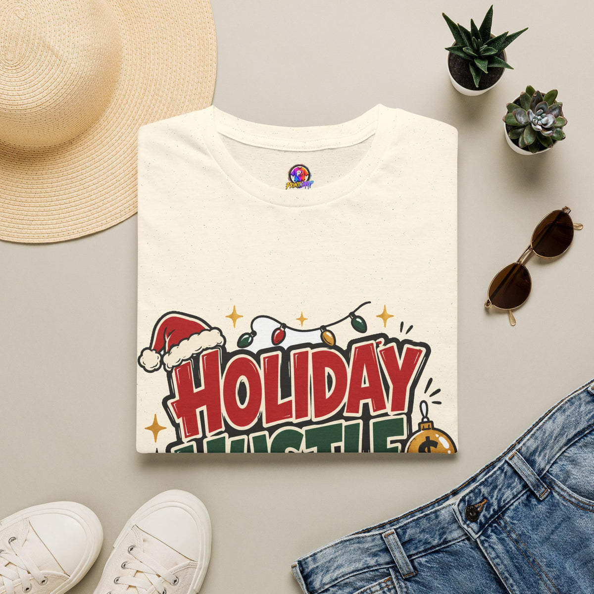 Holiday Hustle Mode T-Shirt — Funny Christmas Graphic Tee