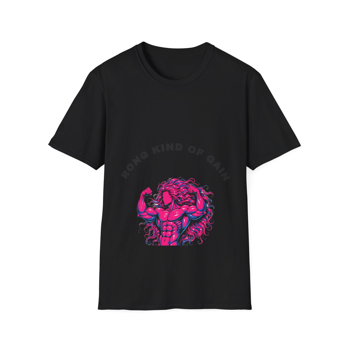 Rong Kind Of Gain Funny Muscular Monster White Graphic Tee - Trending Now - September 2026