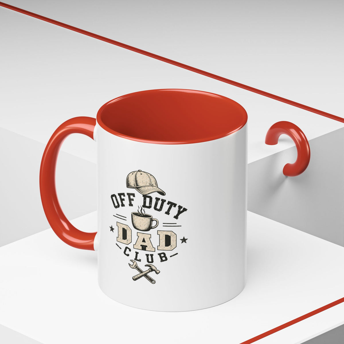 Milo Bailey Dog Dad Mom Off Duty Dad Club Coffee Mug — Funny Father’s Day Accent Mug