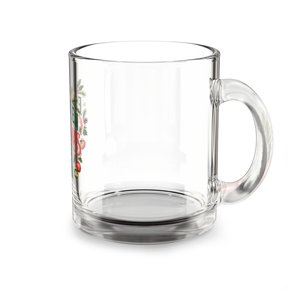 Christmas Glass Mug 10 oz Glass Mug — Evergreen Christmas Club 10oz Holiday Coffee Cup