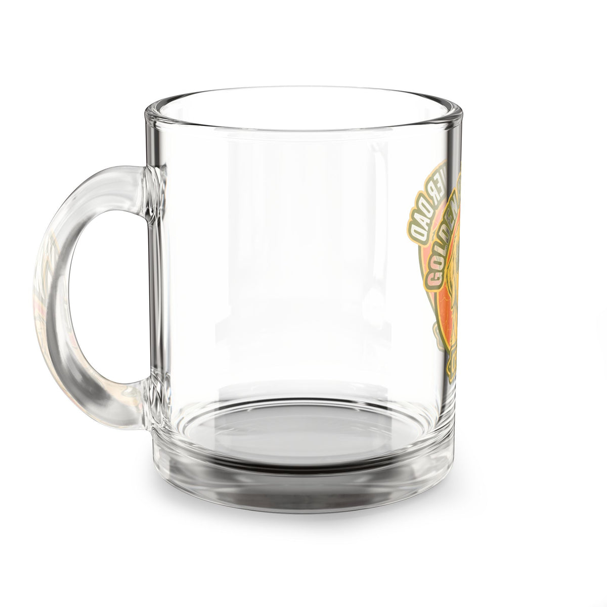 Funny Glass Mug Golden Retriever Dad Certified Glass Mug — 10oz Dog Lover Coffee Cup