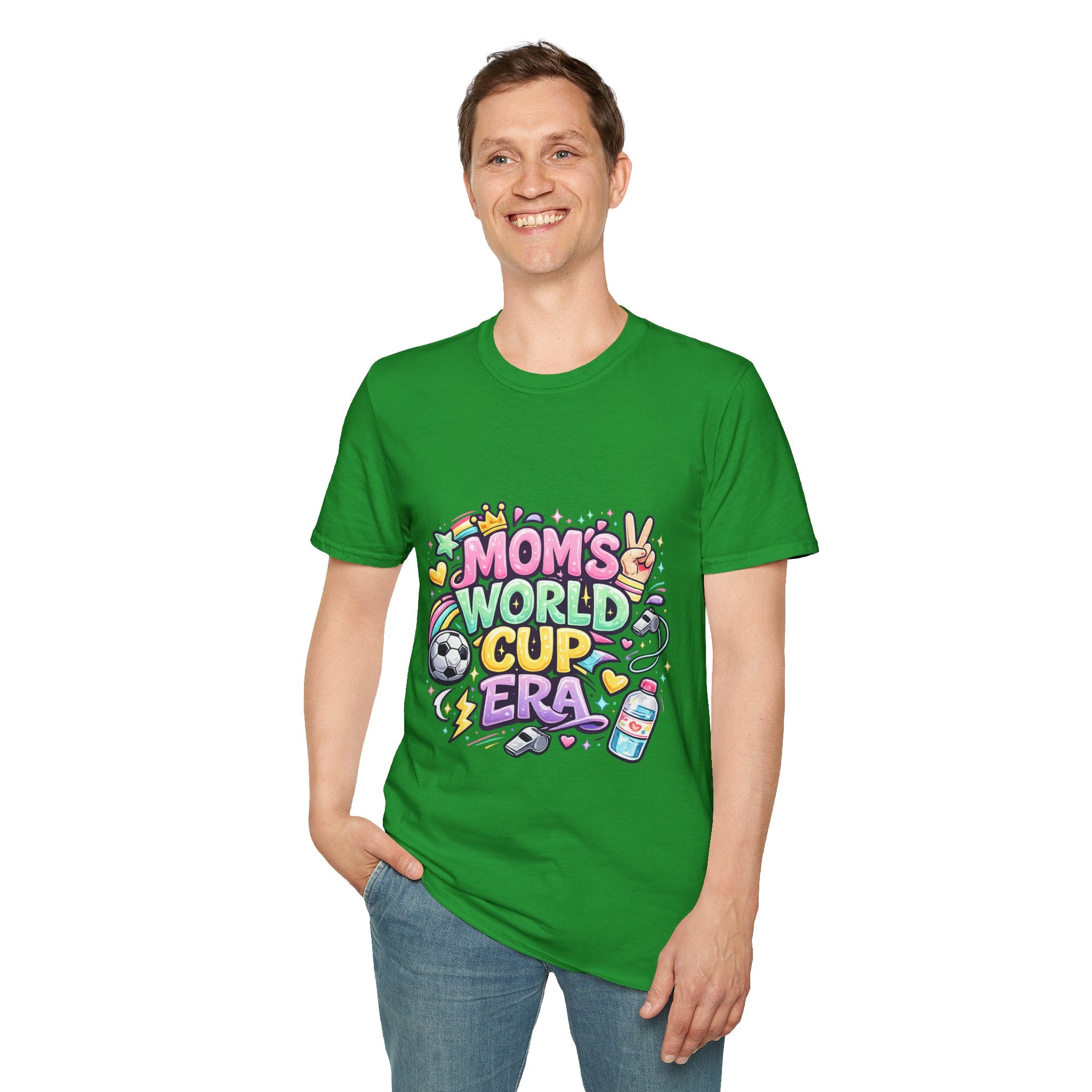 Girls Kids Mom's World Cup Era T‑Shirt — Playful Soccer Mom Tee