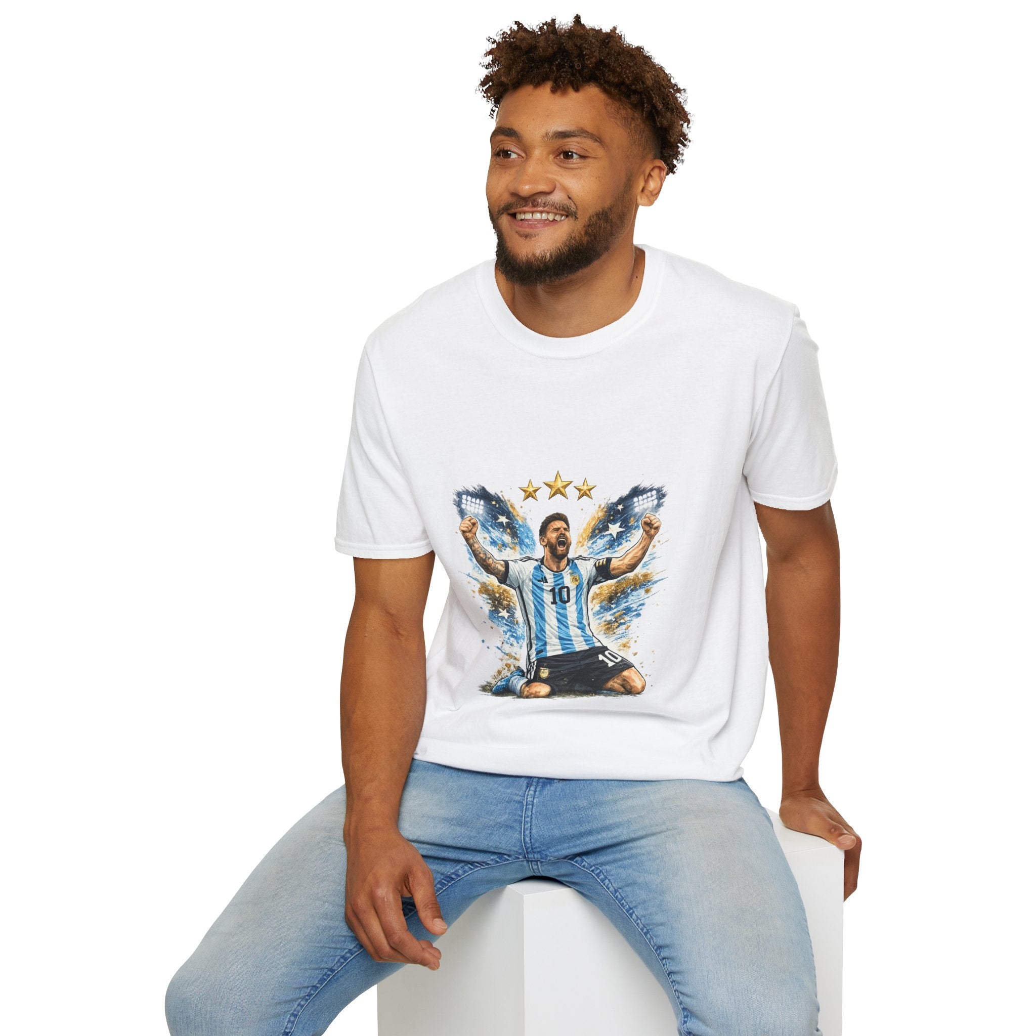 Argentina Soccer Legend Argentina T-Shirt — Celebratory Messi Design