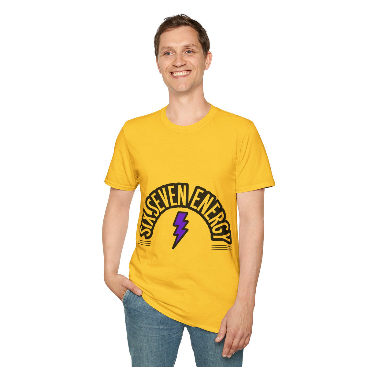 Six Seven Energy Retro Lightning Tee - Bold Slogan Punk Rock Graphic T-Shirt - Trending Now - September 2026