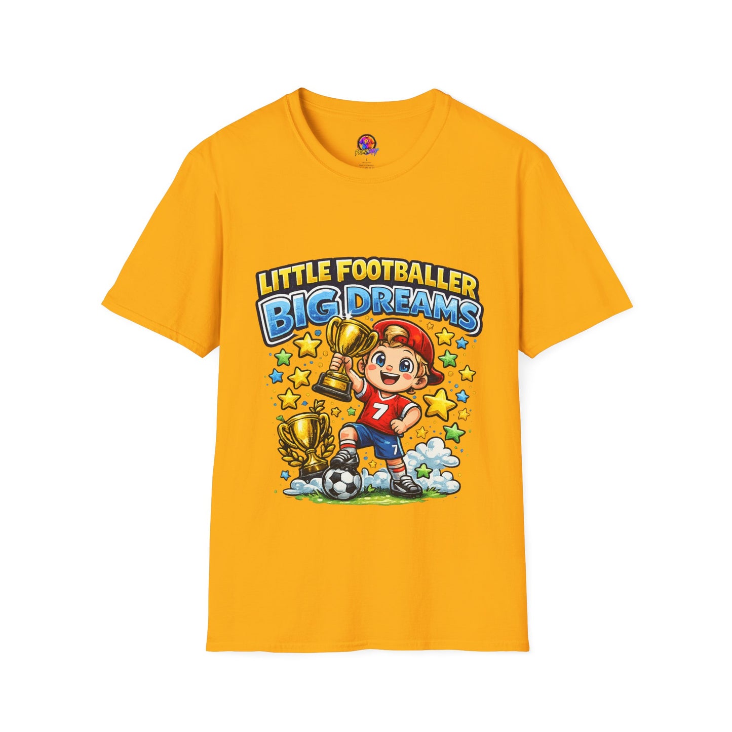 Kids Football T‑Shirt — "Little Footballer Big Dreams" Graphic Tee