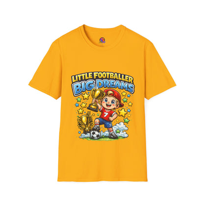 Kids Football T‑Shirt — "Little Footballer Big Dreams" Graphic Tee