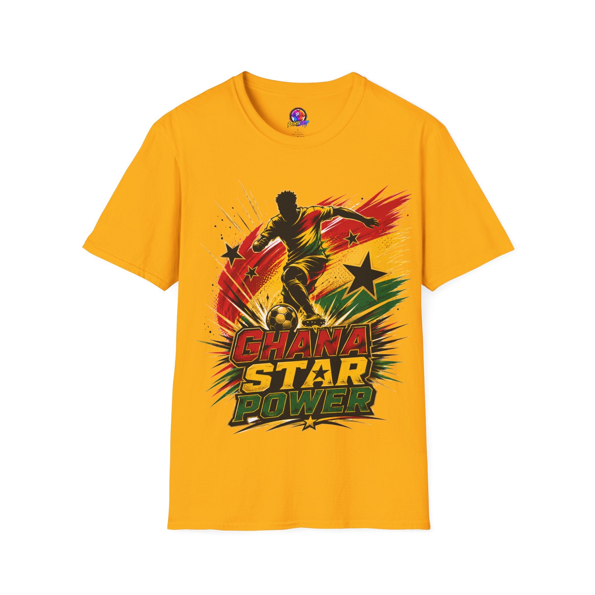 Ghana Star Power Soccer T-Shirt — Afro Football Fan Tee - Ghana T-Shirt