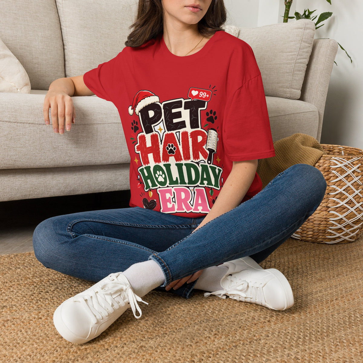 Pet Hair Holiday Tee — Funny Christmas Shirt for Pet Lovers