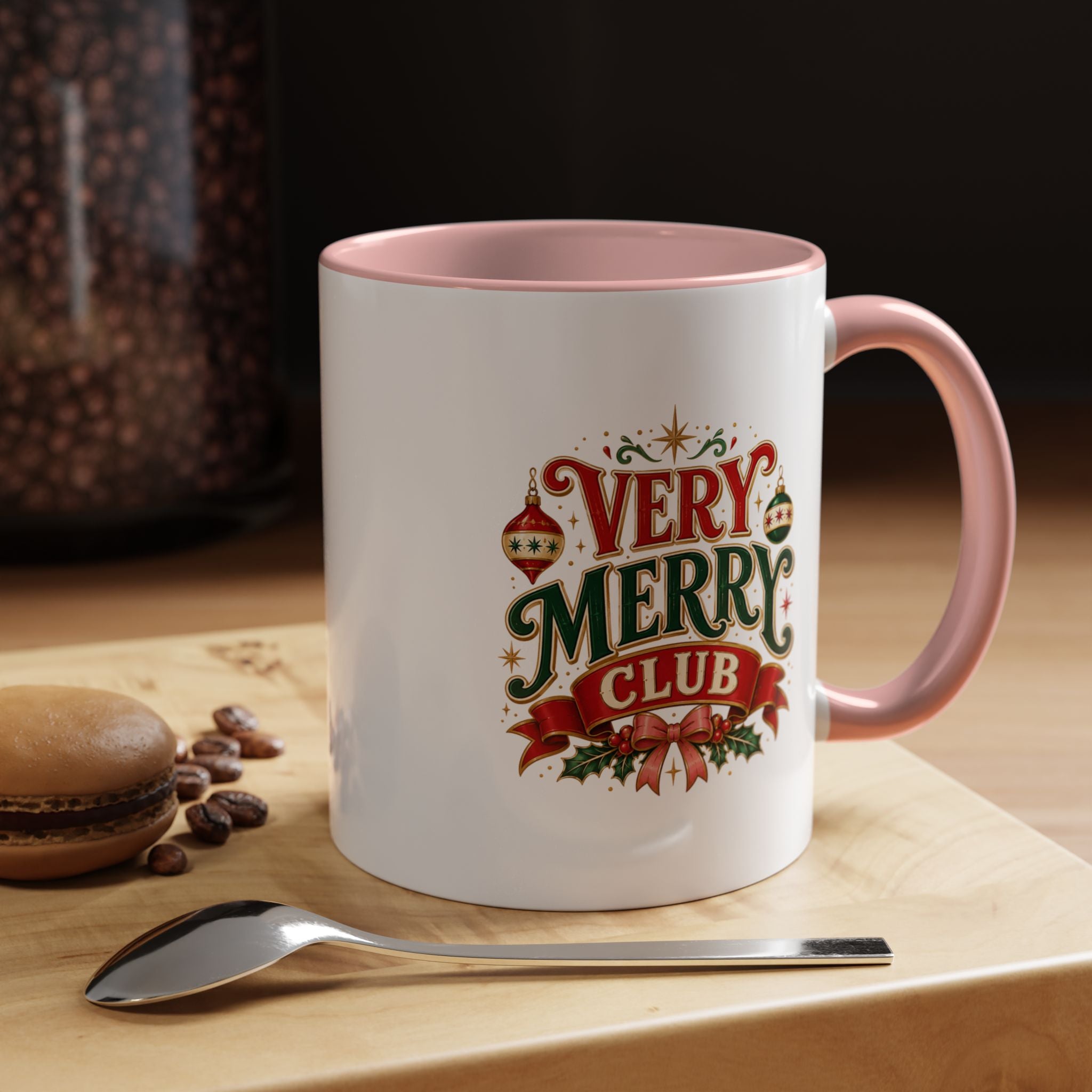 Very Merry Club Coffee Mug — Christmas Holiday Accent Mug