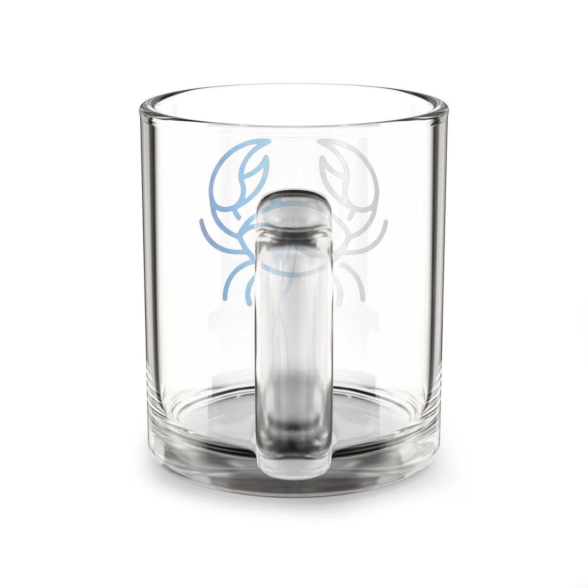 Cancer Zodiac Glass Mug — 10oz Astrological Crab Coffee Cup