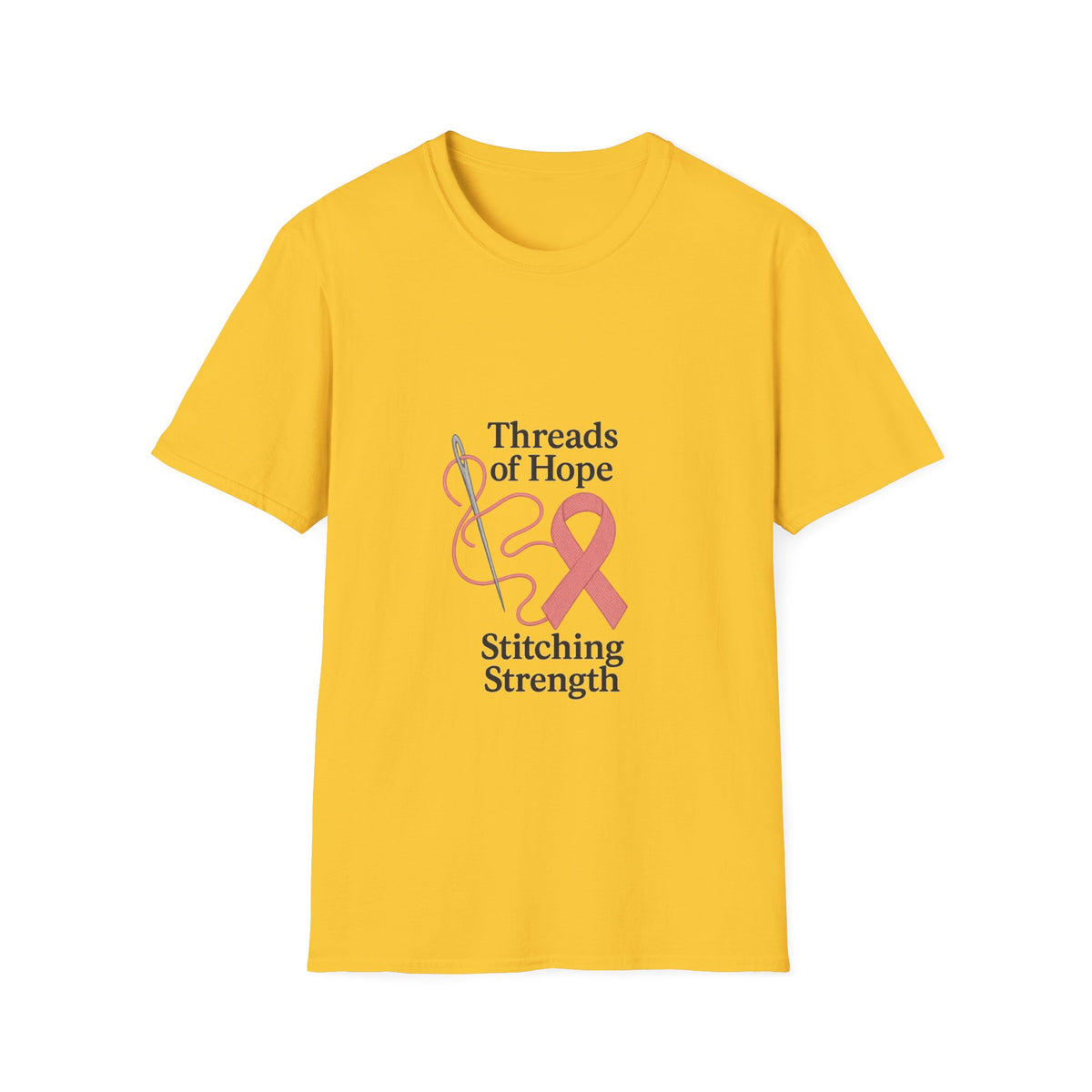 Threads of Hope Breast Cancer Awareness T-Shirt — Stitching Strength Ribbon - Trending Now - October 2026