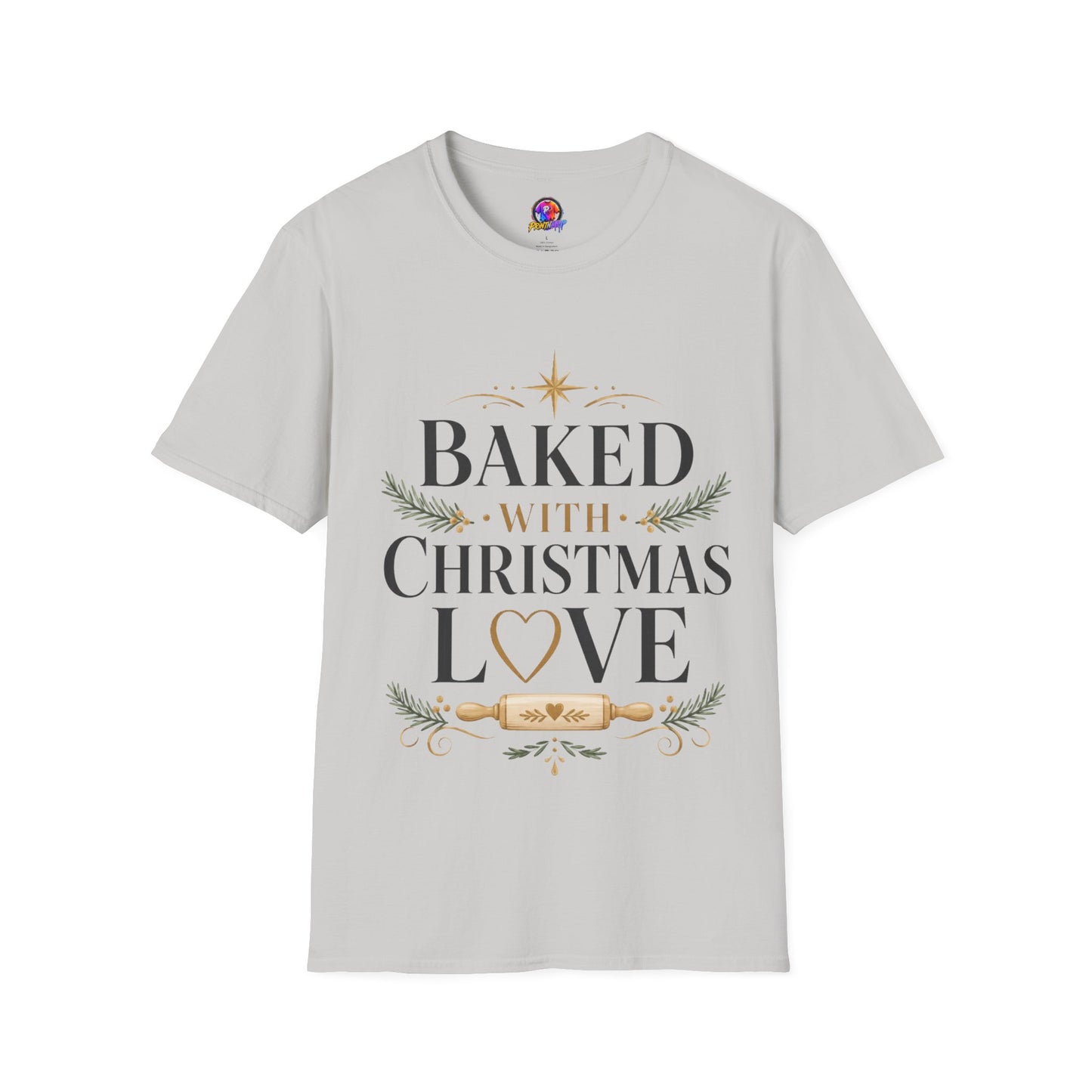 T-Shirt — "Baked With Christmas Love" Holiday Baking Shirt