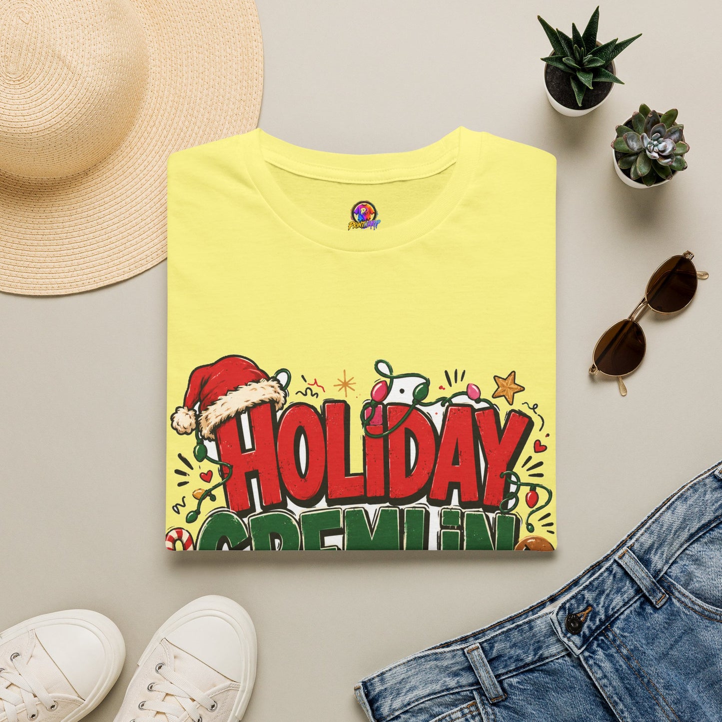 Holiday Gremlin Mode T-Shirt — Christmas Cute Festive Graphic Tee