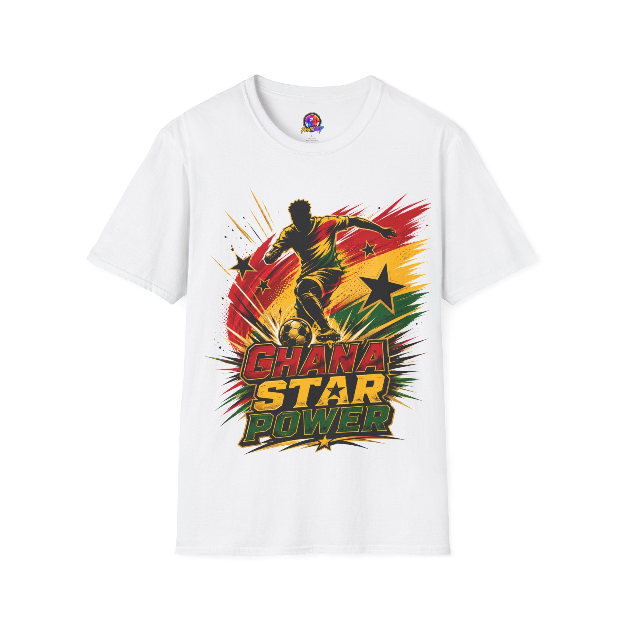 Ghana Star Power Soccer T-Shirt — Afro Football Fan Tee - Ghana T-Shirt