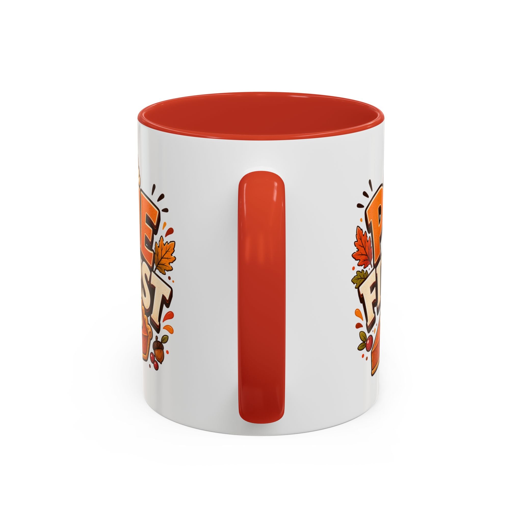 Thanksgiving Mug Pie First Coffee Mug — Funny Thanksgiving Autumn Pie Lover Accent Mug