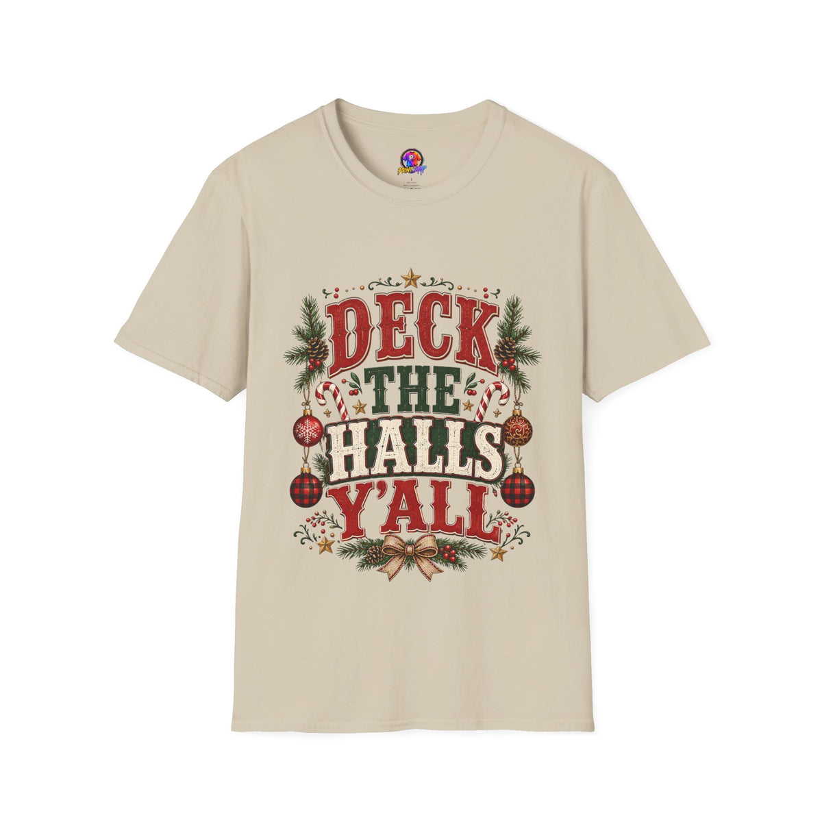 Deck the Halls Y'All T-Shirt — Festive Christmas Holiday Tee