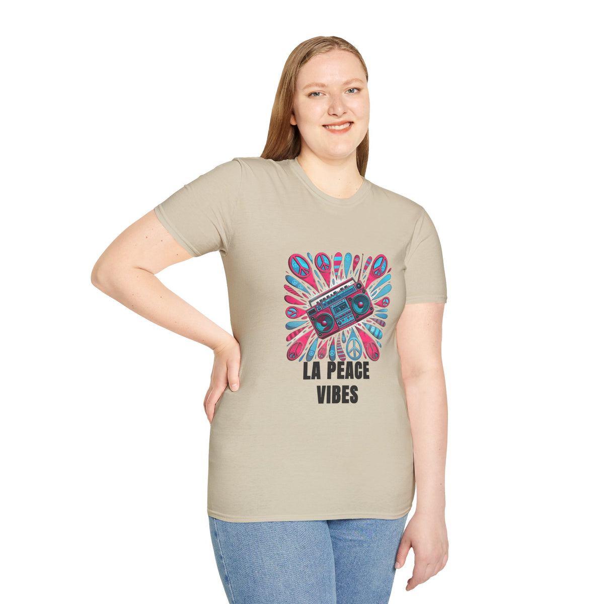 La Peace Vibes T-Shirt — Retro Boombox Peace Sign Graphic Tee - Trending Now - August 2026