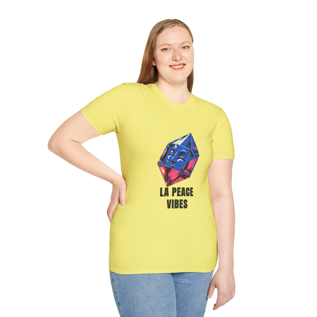 Peace Vibes T-Shirt — Blue Crystal Smiling Buddha Graphic Tee - Trending Now - August 2026