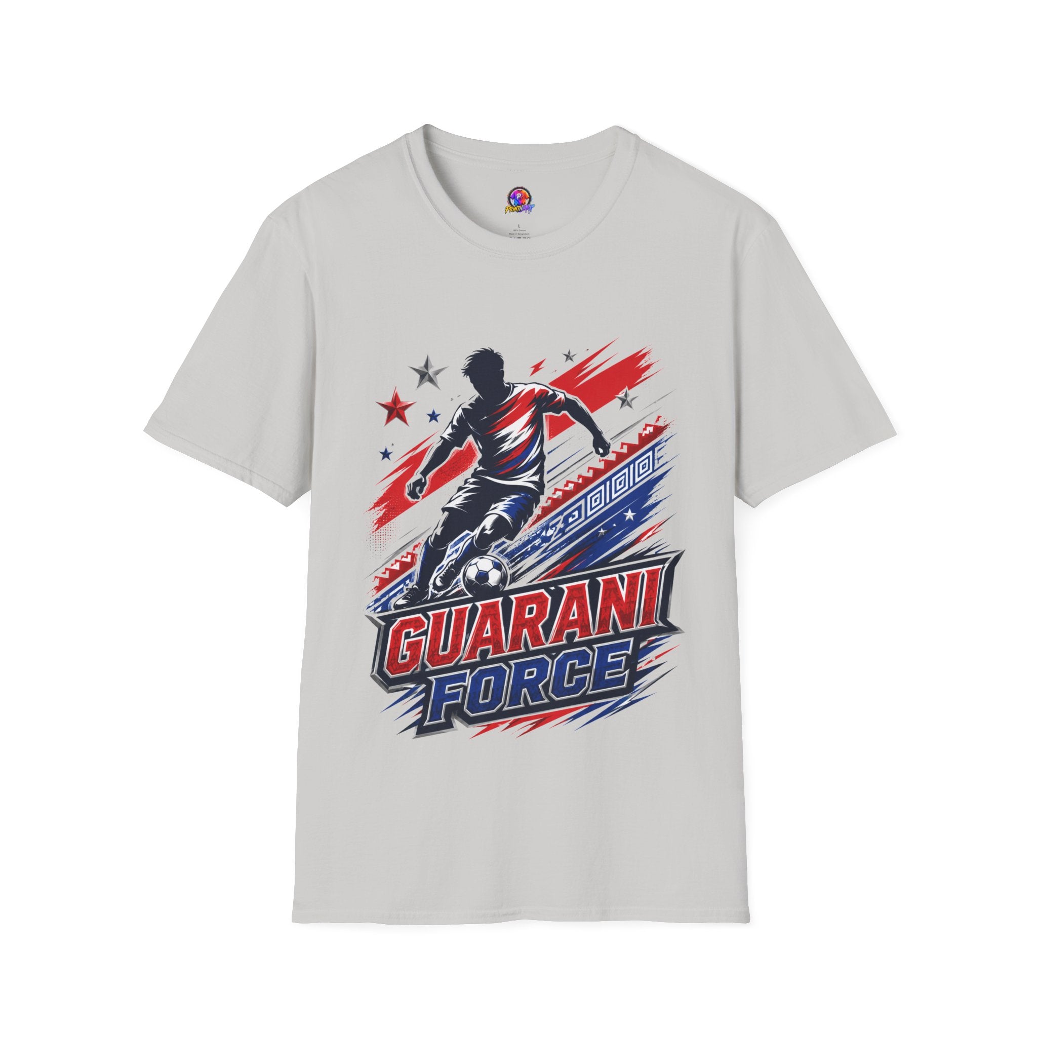 Paraguay Guarani Force Soccer T-Shirt — Red, White & Blue Futbol Fan Tee