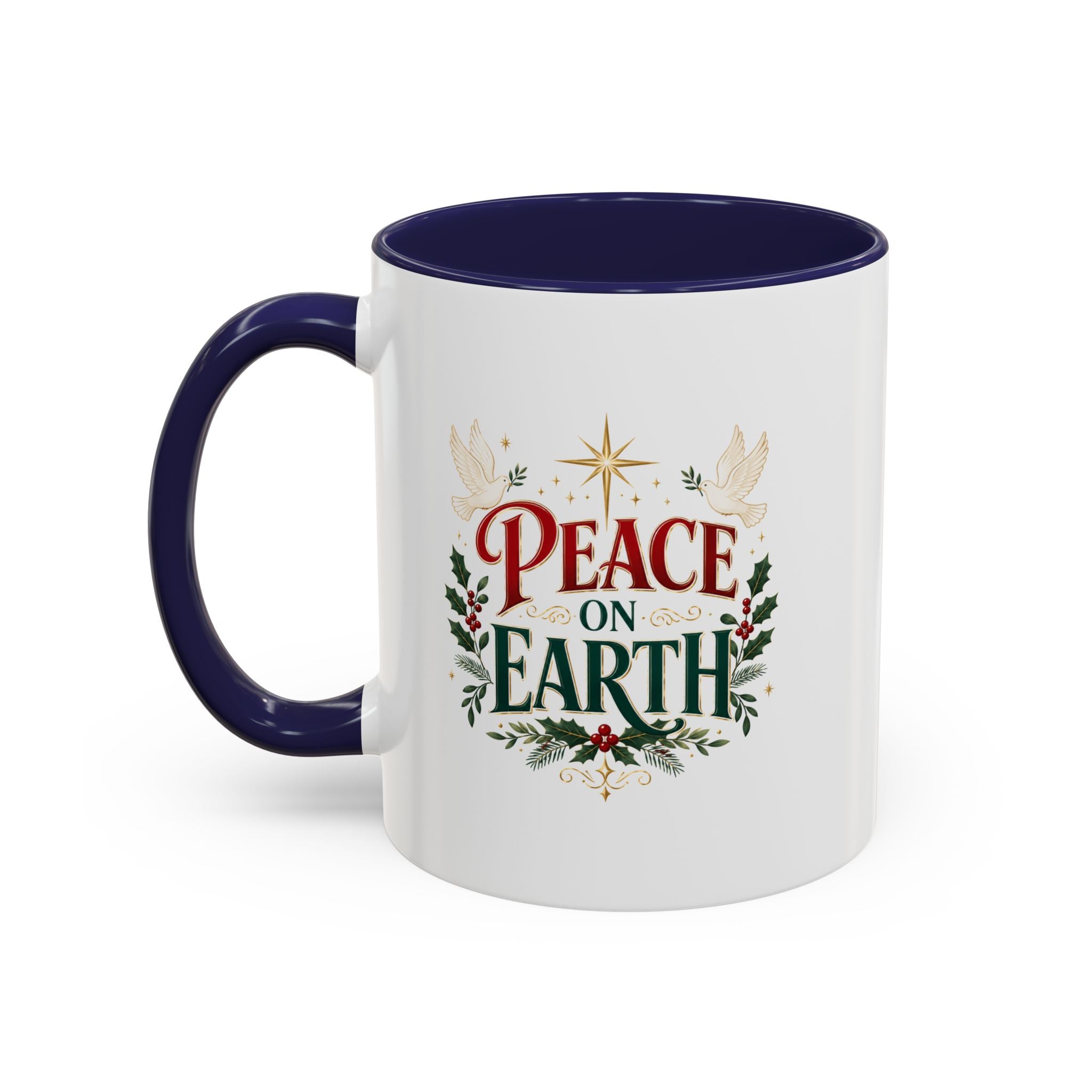 Peace on Earth Coffee Mug — Holiday Christmas Accent Mug