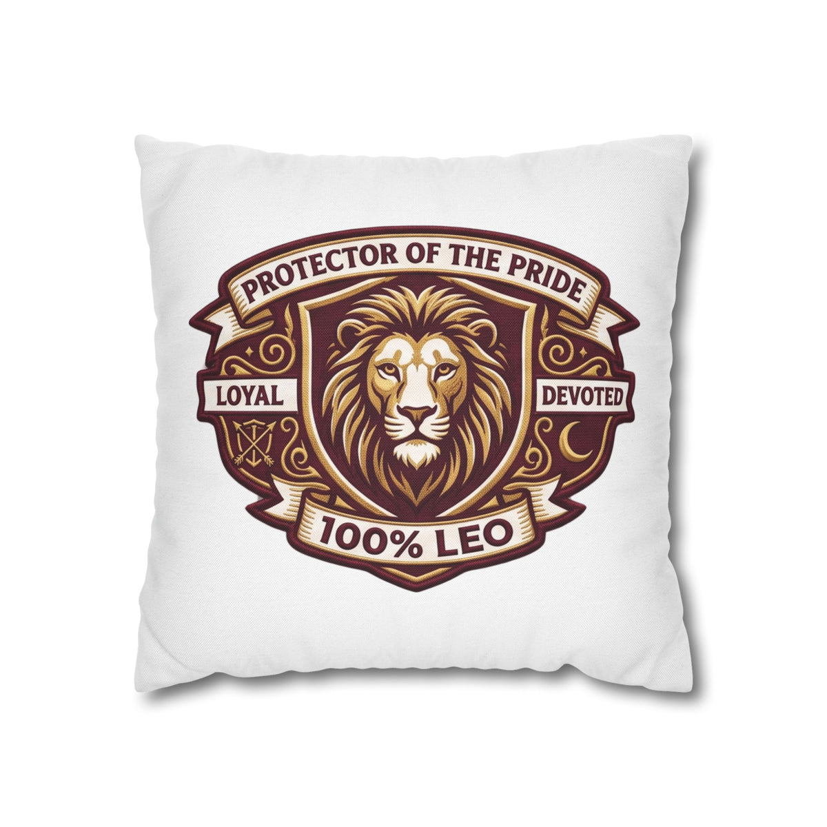 Leo Zodiac Loyal Devoted Spun Polyester Square Pillowcase