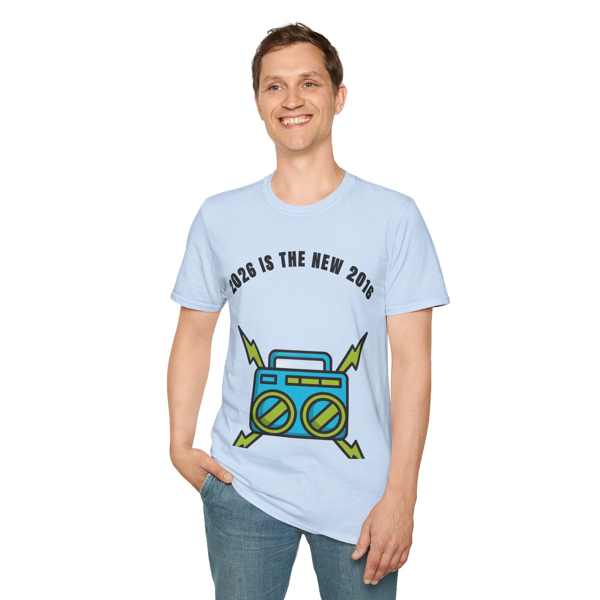 2026 Is The New 2016 T-Shirt — Retro Boombox Graphic Tee - Trending Now - September 2026