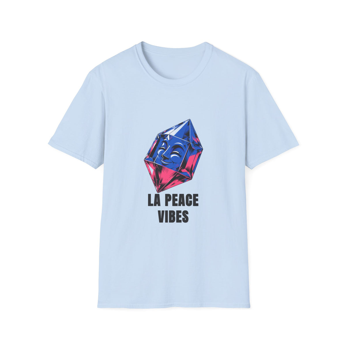 Peace Vibes T-Shirt — Blue Crystal Smiling Buddha Graphic Tee - Trending Now - August 2026