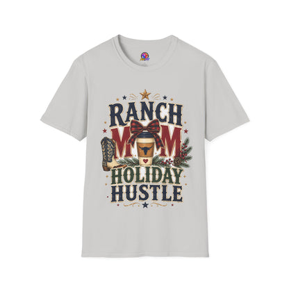 Ranch Mom Holiday Hustle T-Shirt — Festive Western Mom Tee