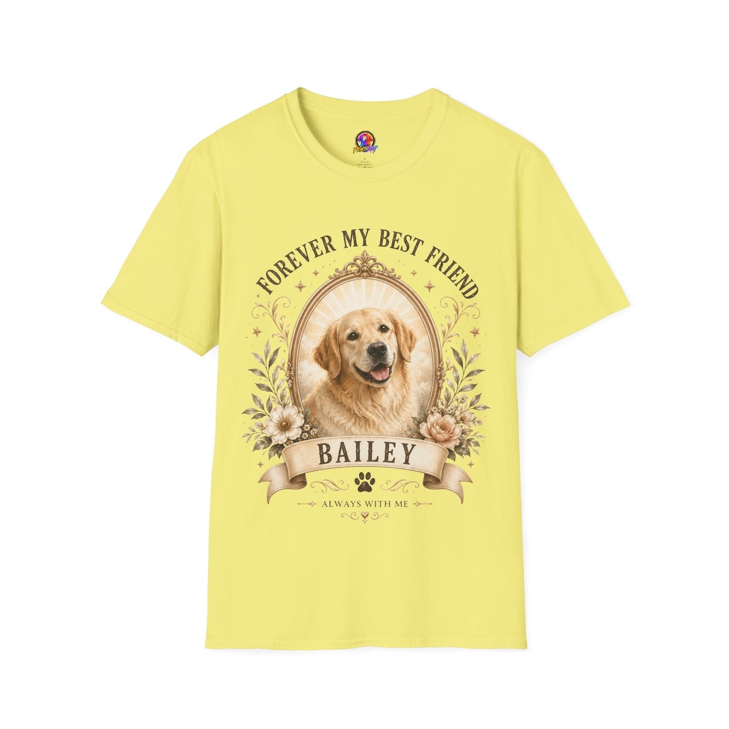 Dog Memorial T-Shirt — "Forever My Best Friend" Personalized Pet Tribute