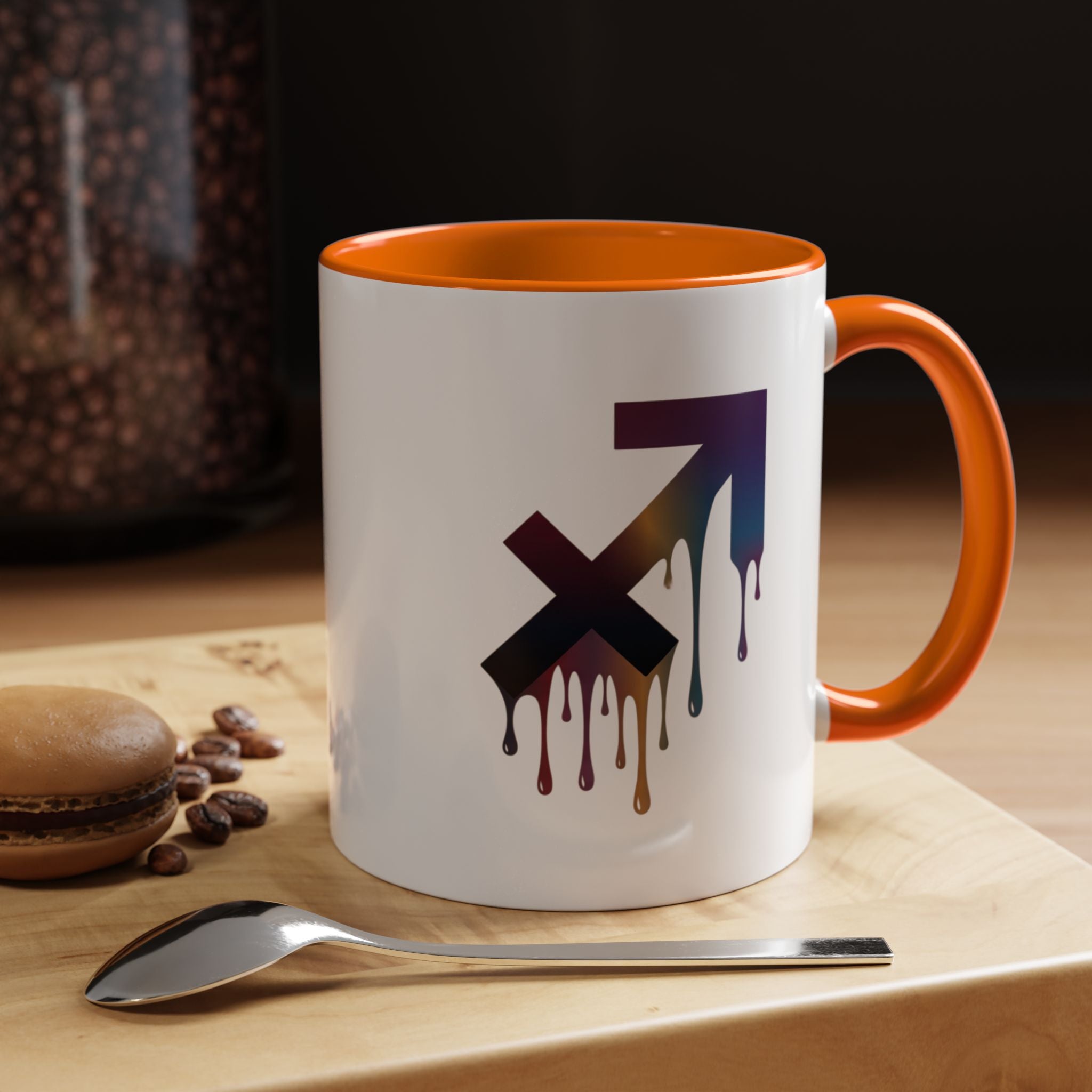 Sagittarius Drip Accent Coffee Mug — Zodiac Archer Horoscope Gift