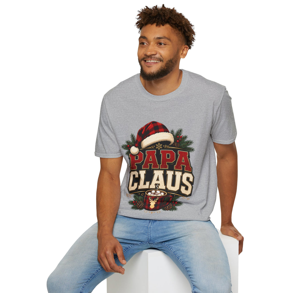 Papa Claus T-Shirt — Festive Holiday Dad Christmas Tee