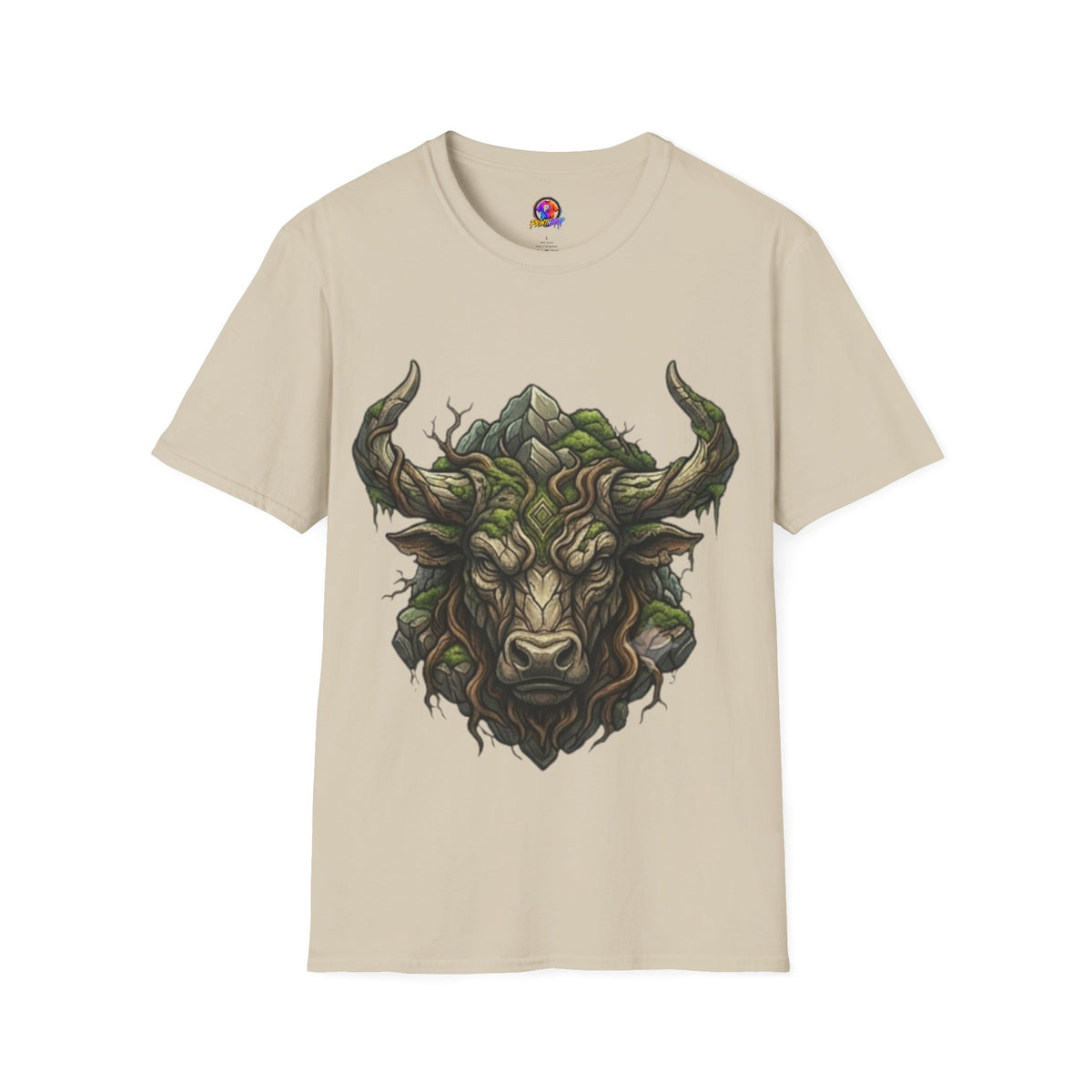 Taurus Greenman Bull T-Shirt — Nature Spirit Woodland Bull Graphic Tee
