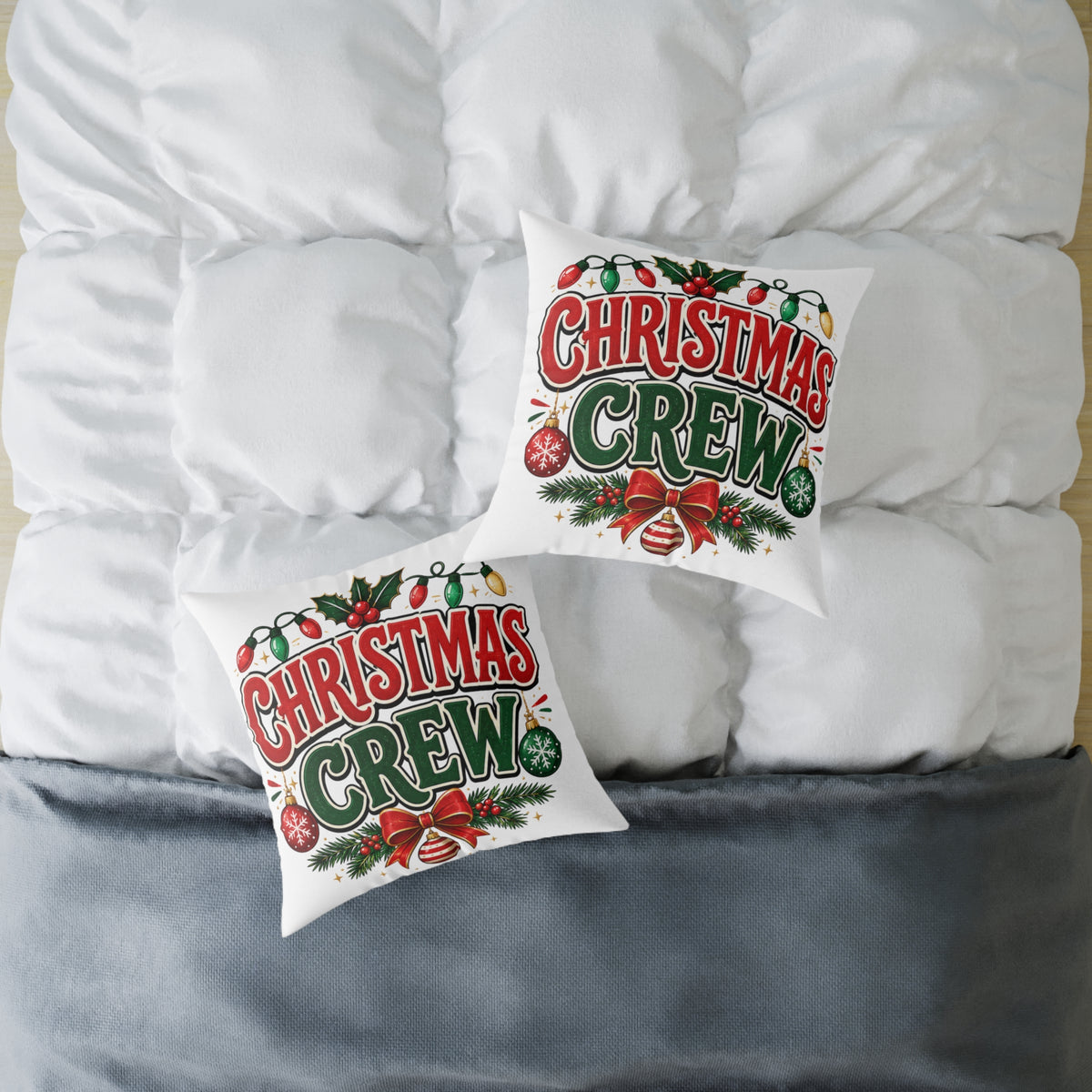Christmas Crew Holiday Throw Pillow
